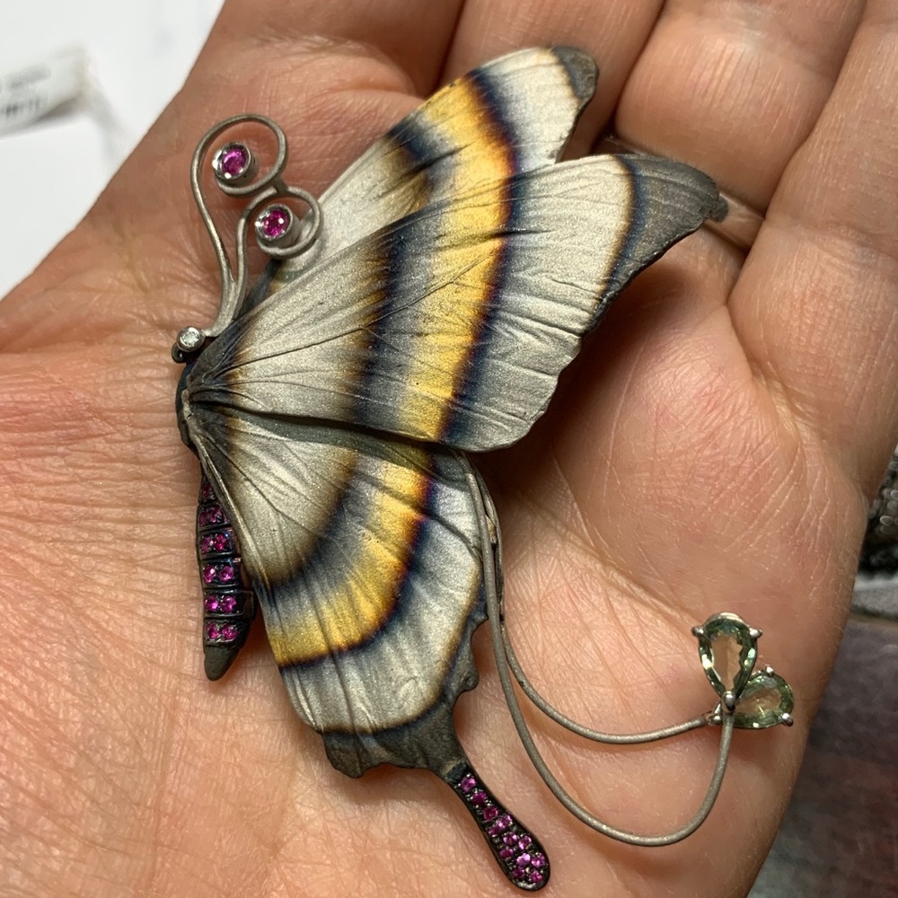 925 silver hand made in Italy brooch